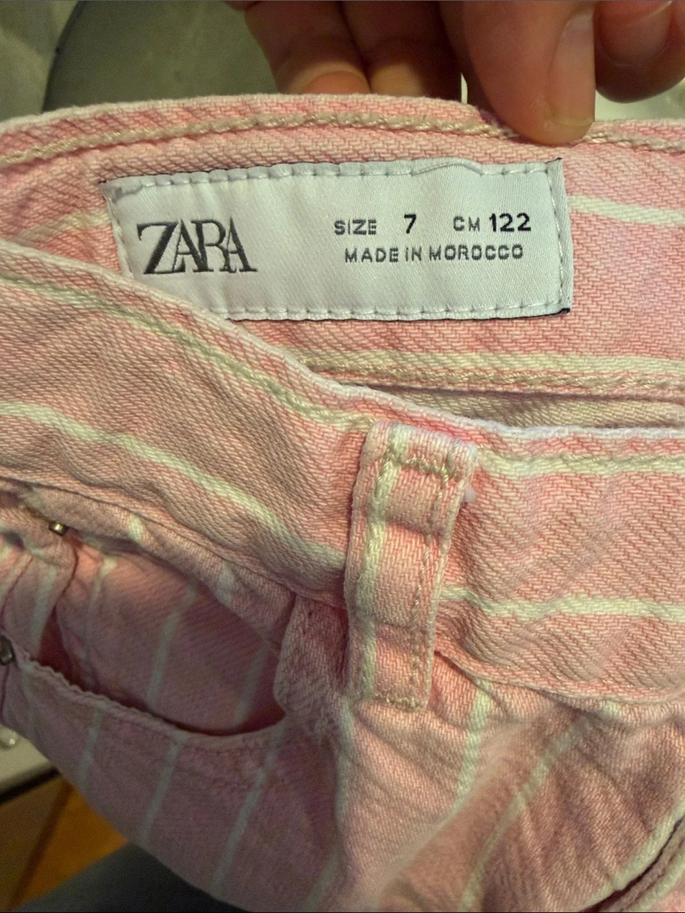 Zara Pink Striped Kids' Jeans